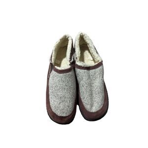 ACORN Rambler Slippers Wool Blend Suede Trim Faux Shearling Lined Men's Size‎ 12